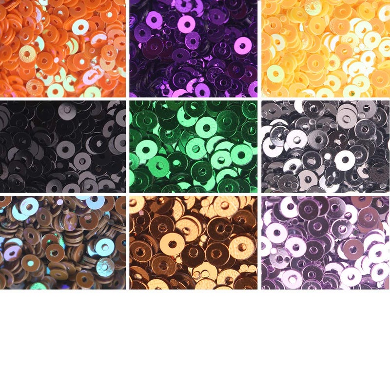 ZIJING 3mm Mini Tiny Flat Sequins Black Gold Colors 17500pcs Loose Sequins for Embroidery, Applique, Arts, Crafts and Embellishment - Image 2